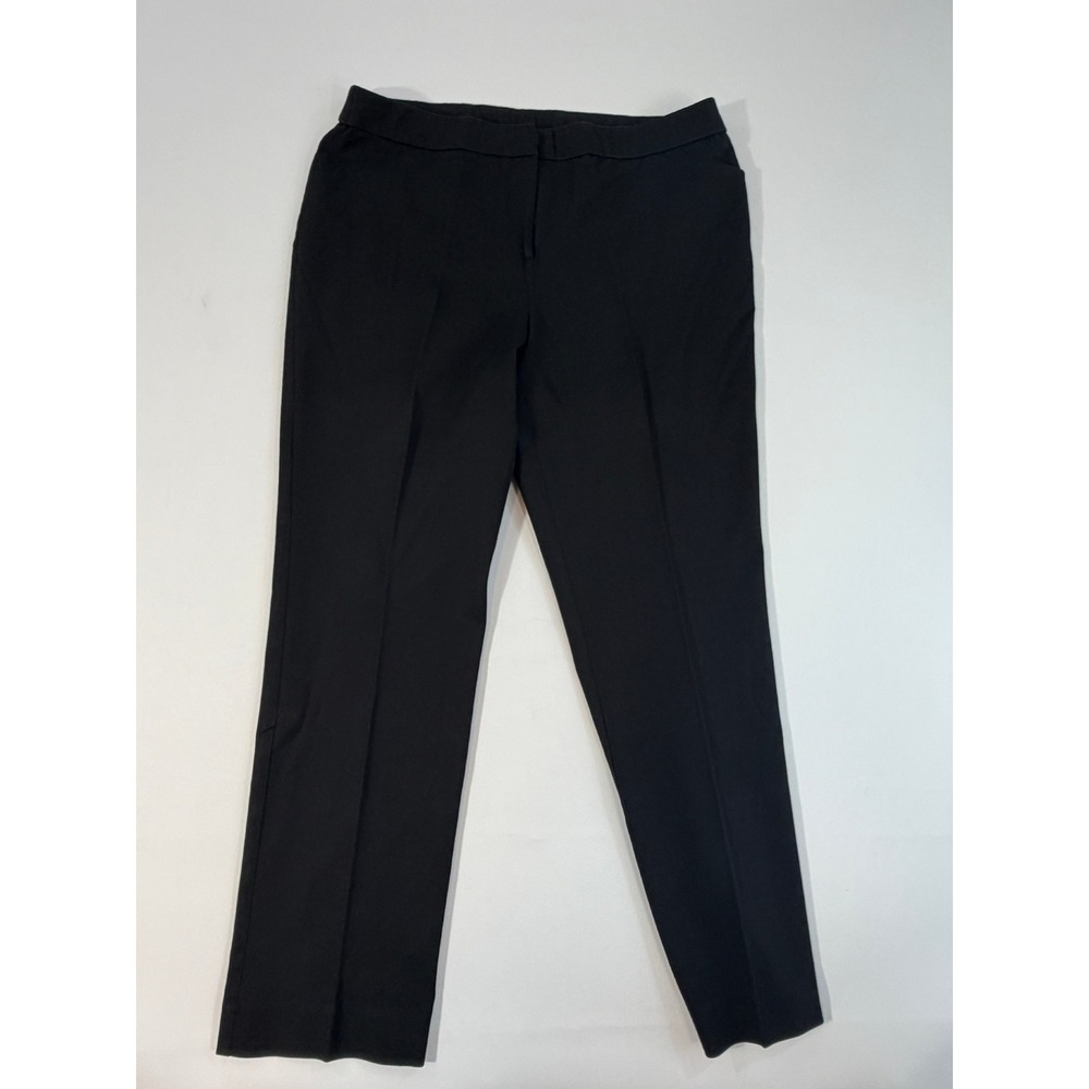 Chico's Juliet Ankle Pants Women Size 2 Short Black Excellent Stretch Slim Leg